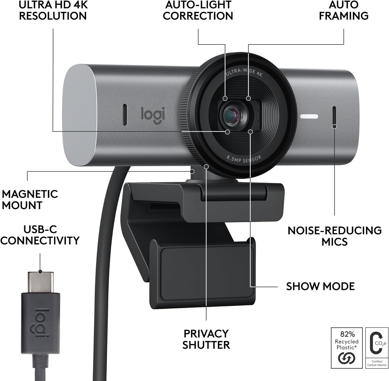 Logitech MX Brio Ultra HD 4K Streaming Webcam Logitech MX Brio Ultra HD 4K Streaming Webcam